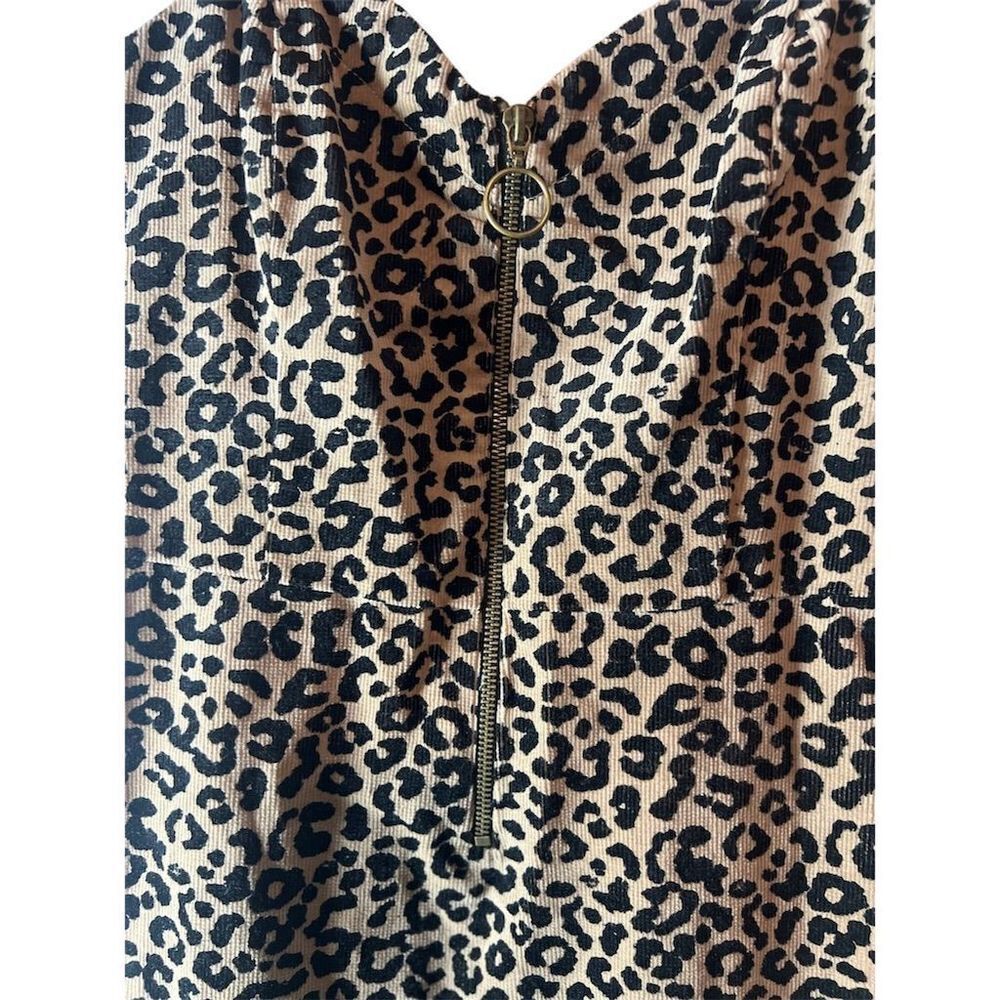 Wild Fable Women's XS‎ Leopard Print Mini Dress Corduroy Casual Y2K Mob Wife - Picture 3 of 8